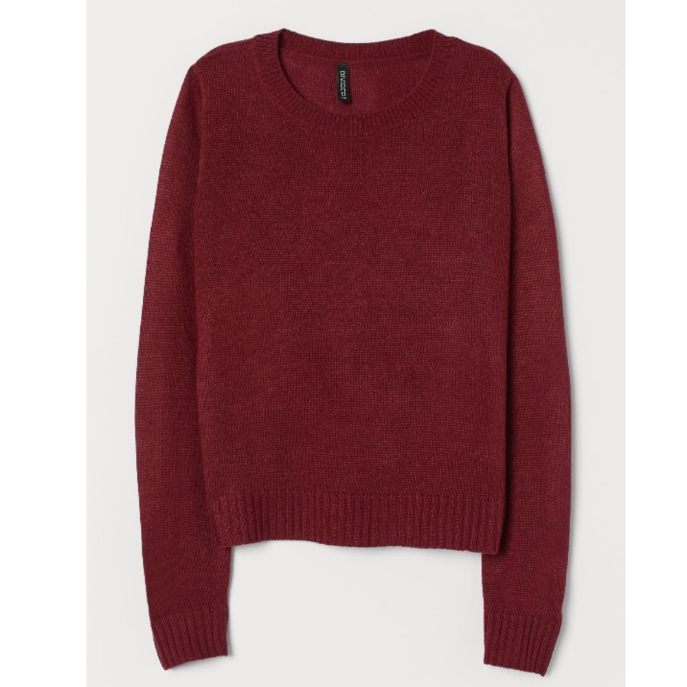 H&M Burgundy Knit Sweater